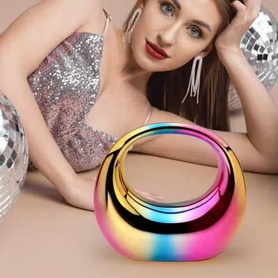 Fashnzfab Acrylic Moon Shape Evening Bag / Clutch Bag In Multi