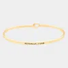 Fashnzfab Actually, I Can Brass Thin Metal Hook Bracelet Gold In Gold