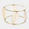Fashnzfab Agate Stone Station Bracelet White In White