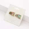 Fashnzfab Alabama State Map Abalone Stud Earrings In Gold