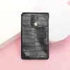 Fashnzfab Alligator Pattern Faux Leather Travel Neck Pouch Bag In Black