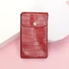 Fashnzfab Alligator Pattern Faux Leather Travel Neck Pouch Bag In Red