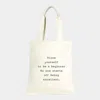 Fashnzfab Allow Yourself To Be A Beginner _ Cotton Canvas Eco Shopper Bag In Multi