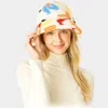 Fashnzfab Alphabet Sherpa Bucket Hat In White