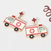 Fashnzfab Ambulance Charm Dangle Earrings In Multi