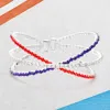 Fashnzfab American Usa Flag Rhinestone Cuff Evening Bracelet Multi In Multi