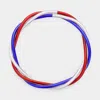 Fashnzfab American Usa Flag Triple Layered Jelly Tube Bangle Bracelet Multi In Multi