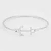 Fashnzfab Anchor Hook Bracelet In Silver