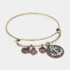 Fashnzfab Anchor Metal Hook Bracelet Patina Verdigris In Multi