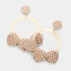 Fashnzfab Animal Pattern Celluloid Acetate Earrings - Tan In Gold