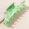 Fashnzfab Animal Pattern Hair Claw Clip In Green