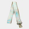 Fashnzfab Animal Patterned Genuine Fur Calf Bag Strap In Blue