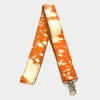 Fashnzfab Animal Patterned Genuine Fur Calf Bag Strap In Orange