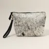 Fashnzfab Animal Patterned Genuine Leather Clutch Bag In Black
