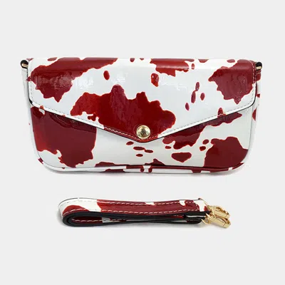 Fashnzfab Animal Patterned Shoulder Bag In Red