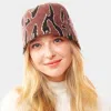 Fashnzfab Animal Patterned Soft Fabric Bucket Hat In Brown