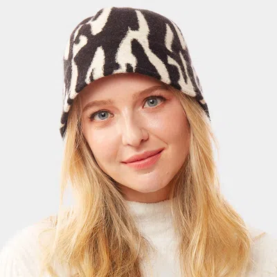 Fashnzfab Animal Patterned Soft Fabric Bucket Hat In Brown