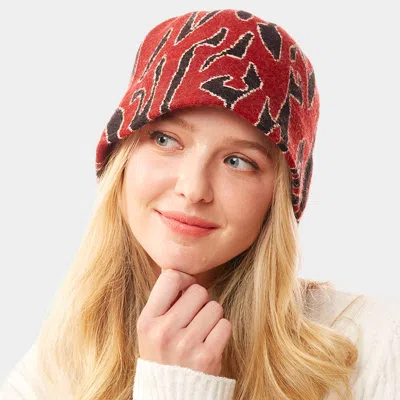 Fashnzfab Animal Patterned Soft Fabric Bucket Hat In White