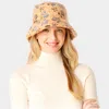 Fashnzfab Animal Paw Faux Fur Bucket Hat In Sand