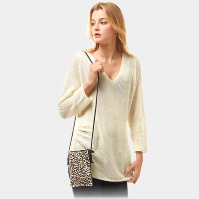 Fashnzfab Animal Print Crossbody Bag In Multi