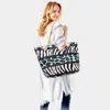 Fashnzfab Animal Zebra Print Beach Bag In White