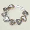 Fashnzfab Antique Metal Heart Link Magnetic Bracelet In Metallic