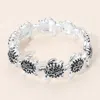 Fashnzfab Antique Metal Sea Turtle Stretch Bracelet Antique Silver In Multi