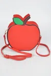 Fashnzfab Apple Shape Fun Clutch In Red