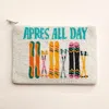 Fashnzfab Apres All Day Message Seed Beaded Mini Pouch Bag In Multi