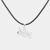 Fashnzfab Aquarius - Stone Embellished Zodiac Pendant Necklace In Silver