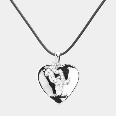 Fashnzfab Aquarius - Zodiac Heart Layered Pendant Necklace In Metallic