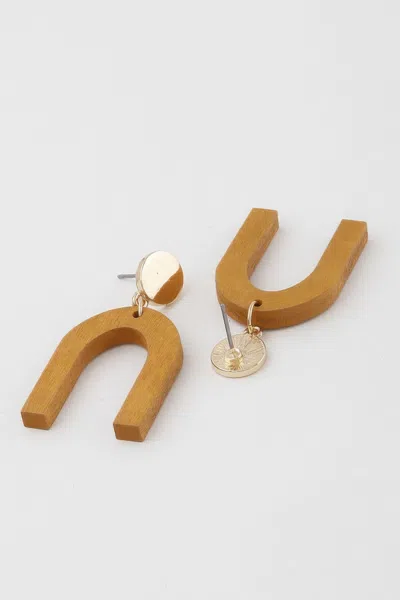 Fashnzfab Arch Block Drop Earrings In Multi