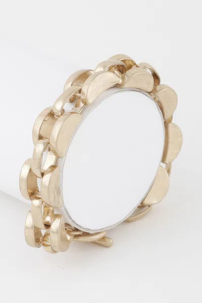 Fashnzfab Arch Link Chain Bracelet In White