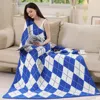 Fashnzfab Argyle Reversible Throw Blanket