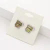 Fashnzfab Arkansas State Map Abalone Stud Earrings In Multi