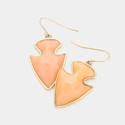 Fashnzfab Arrowhead Earrings In Gold