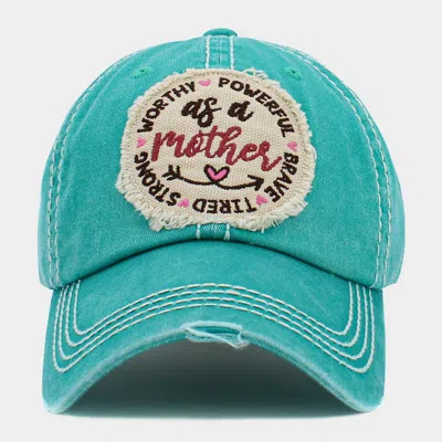 Fashnzfab As A Mother Message Vintage Baseball Cap In Blue