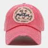 Fashnzfab As A Mother Message Vintage Baseball Cap In Pink