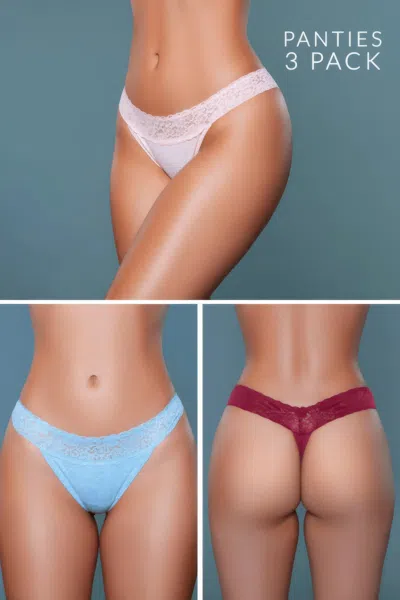 Fashnzfab Asher Thong 3 Pack In Multi