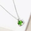 Fashnzfab August - Birthstone Pendant Necklace In Green