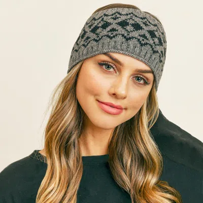 Fashnzfab Aztec Pattern Ear Warmer Headband In Green