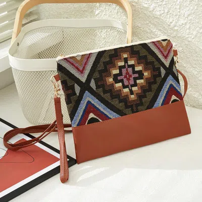 Fashnzfab Aztec Pattern Mini Clutch / Crossbody Bag In Multi