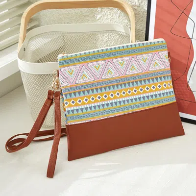 Fashnzfab Aztec Pattern Mini Clutch / Crossbody Bag In Multi