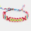 Fashnzfab Aztec Pattern Threaded Adjustable Cinch Pull Tie Bracelet In Multi