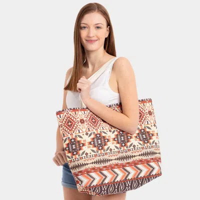 Fashnzfab Aztec Pattern Tote Bag In Multi