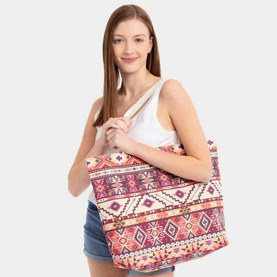 Fashnzfab Aztec Pattern Tote Bag In Multi