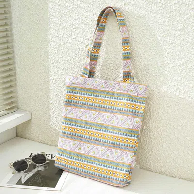 Fashnzfab Aztec Patterned Eco Shoulder Bag In Multi