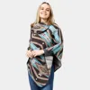 Fashnzfab Aztec Patterned Poncho In Multi