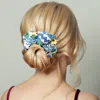 Fashnzfab Aztec Patterned Scrunchie Hairband In Blue