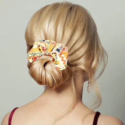 Fashnzfab Aztec Patterned Scrunchie Hairband In Multi